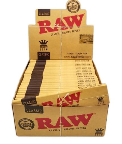 Raw Classic Kingsize Slim Paper 50 Per Box
