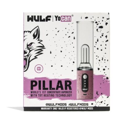 Yocan Wulf Pillar Mini E Rig Pink- Black Spatter