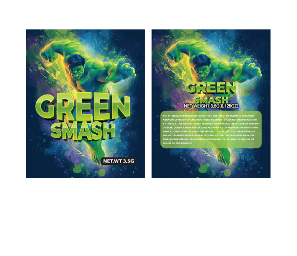 Green smash 3.5g 100PCS/PACK
