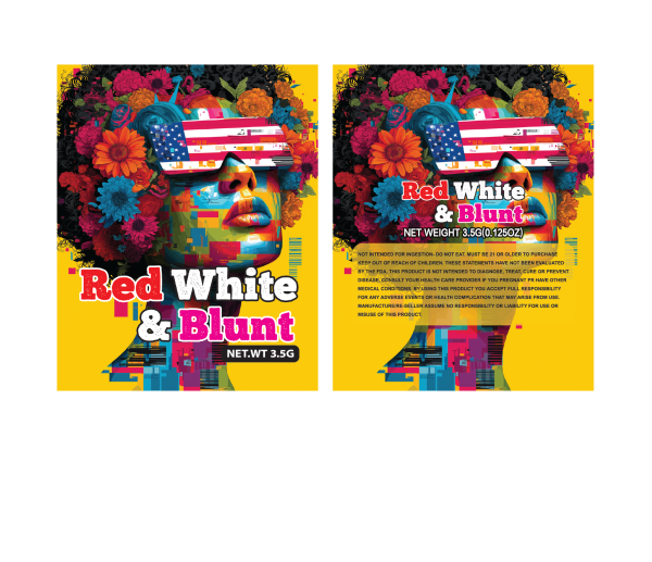Red white and blunt 3.5g 100PCS/PACK