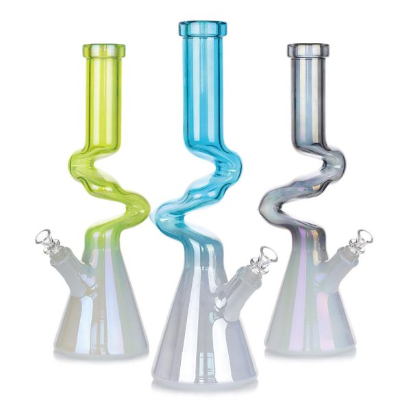 17INCH LARGE DESIGN GLASS BONG MIX COLOR