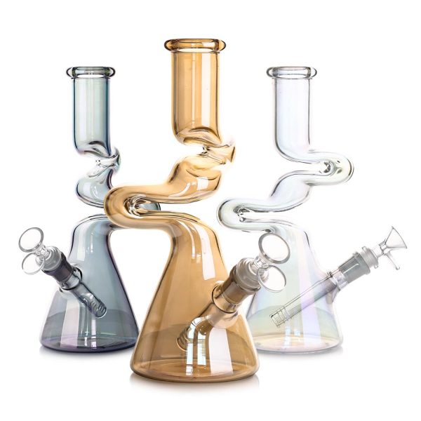 10INCH DESIGNED GLASS BONG MIX COLOR