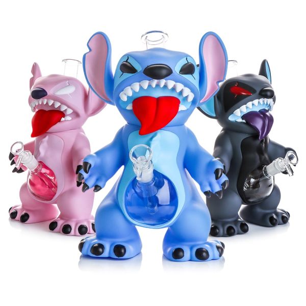 STITCH 12INCH GLASS BONG MIX COLOR