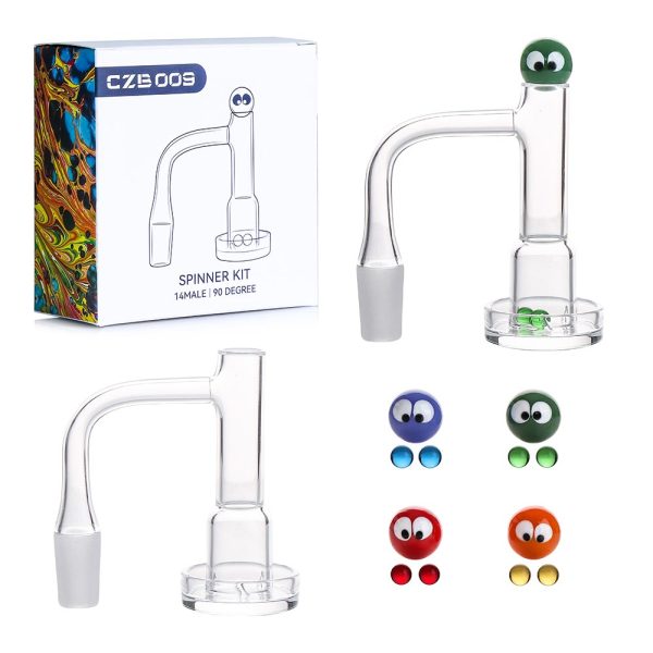 14MALE 90 DEGREE SPINNER KIT GLASS BALL SET