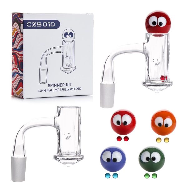 14MM MALE 90 SPINNER KIT CRYSTAL  SET