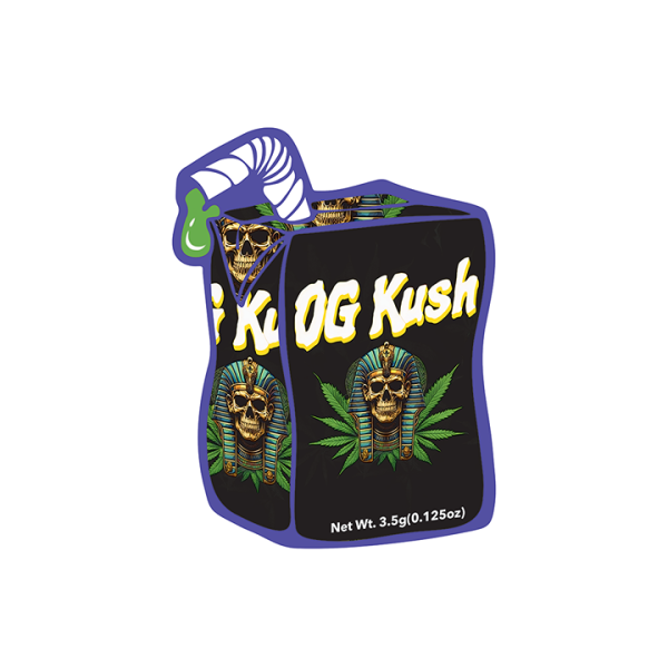 3.5G Die-Cut Juice Box shape Mylar bags 50pcs/pack