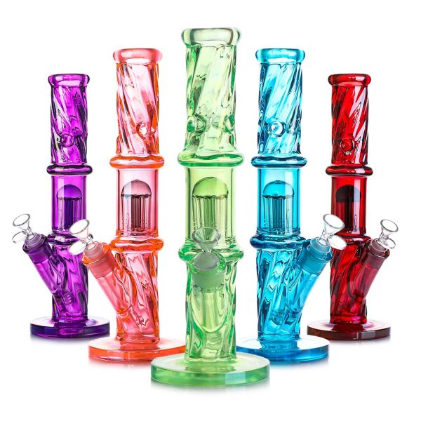 13INCH STAINED GLASS BONG MIX COLOR