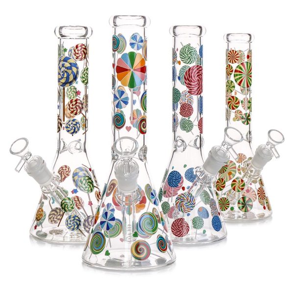 10INCH LOLLIPOP GLASS BONG MIX COLOR