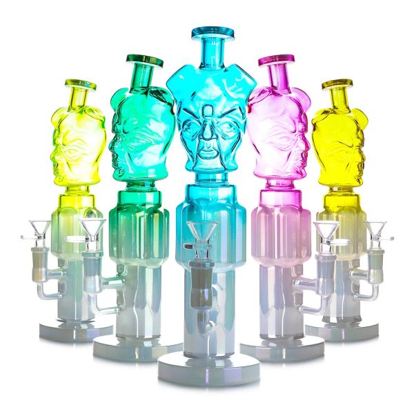 11INCH TRIBAL DESIGN GLASS BONG MIX COLOR