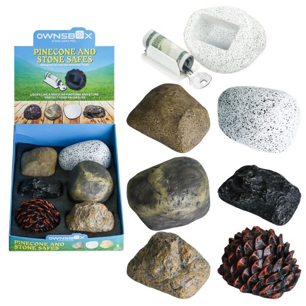 OWNSBX PINECONE AND STONE SAFES 6PCS/BOX