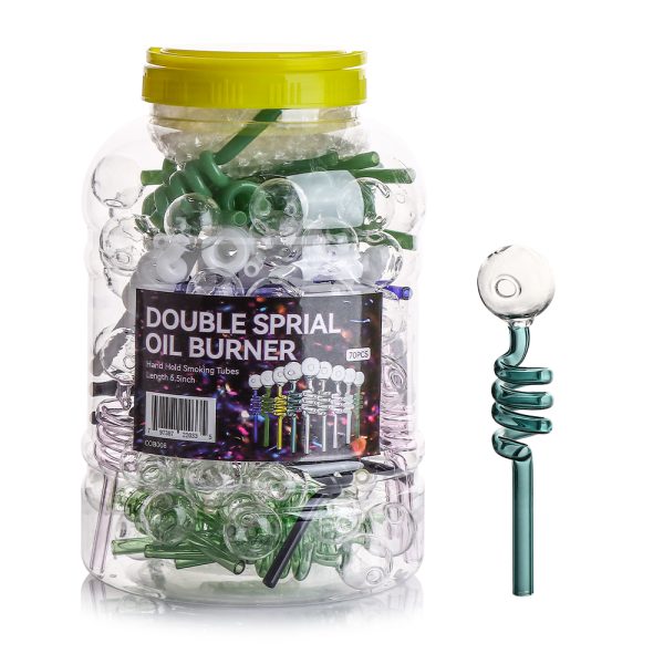 DOUBLE SPRIAL OIL BURNER MIX COLOR 70PCS/JAR