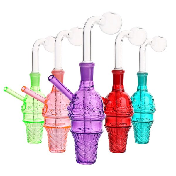 5INCH ICECREAM GLASS BONG MIX COLOR