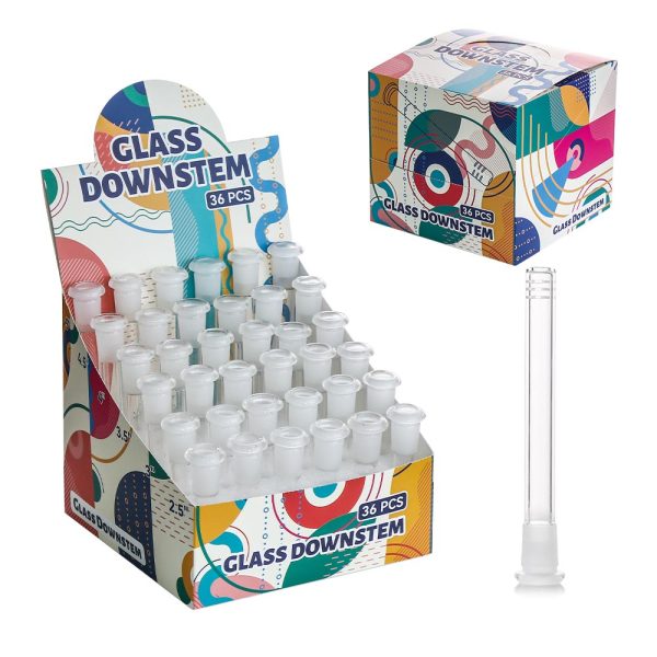 GLASS DOWNSTEM 6 SIZE MIX 36PCS/BOX