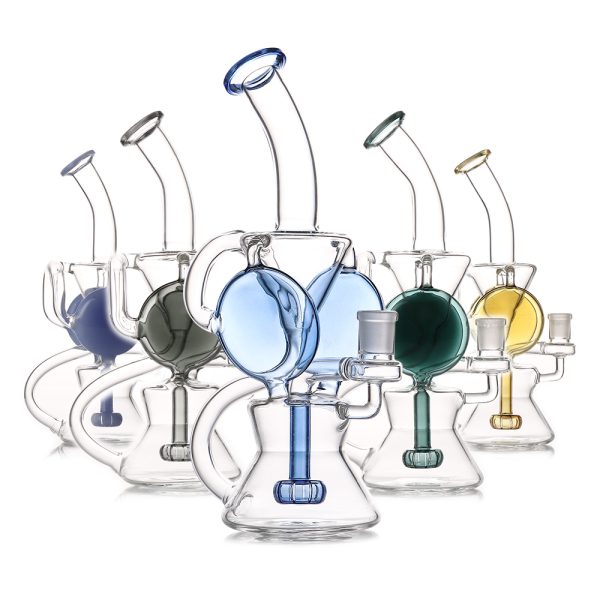 10INCH GEOMETRIC FIGURE GLASS BONG MIX COLOR