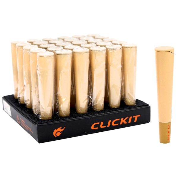 GH8762 30CT/CLICKIT N LIGHTER 12PACK/CASE Large Pre-Roll Shaped Flame
