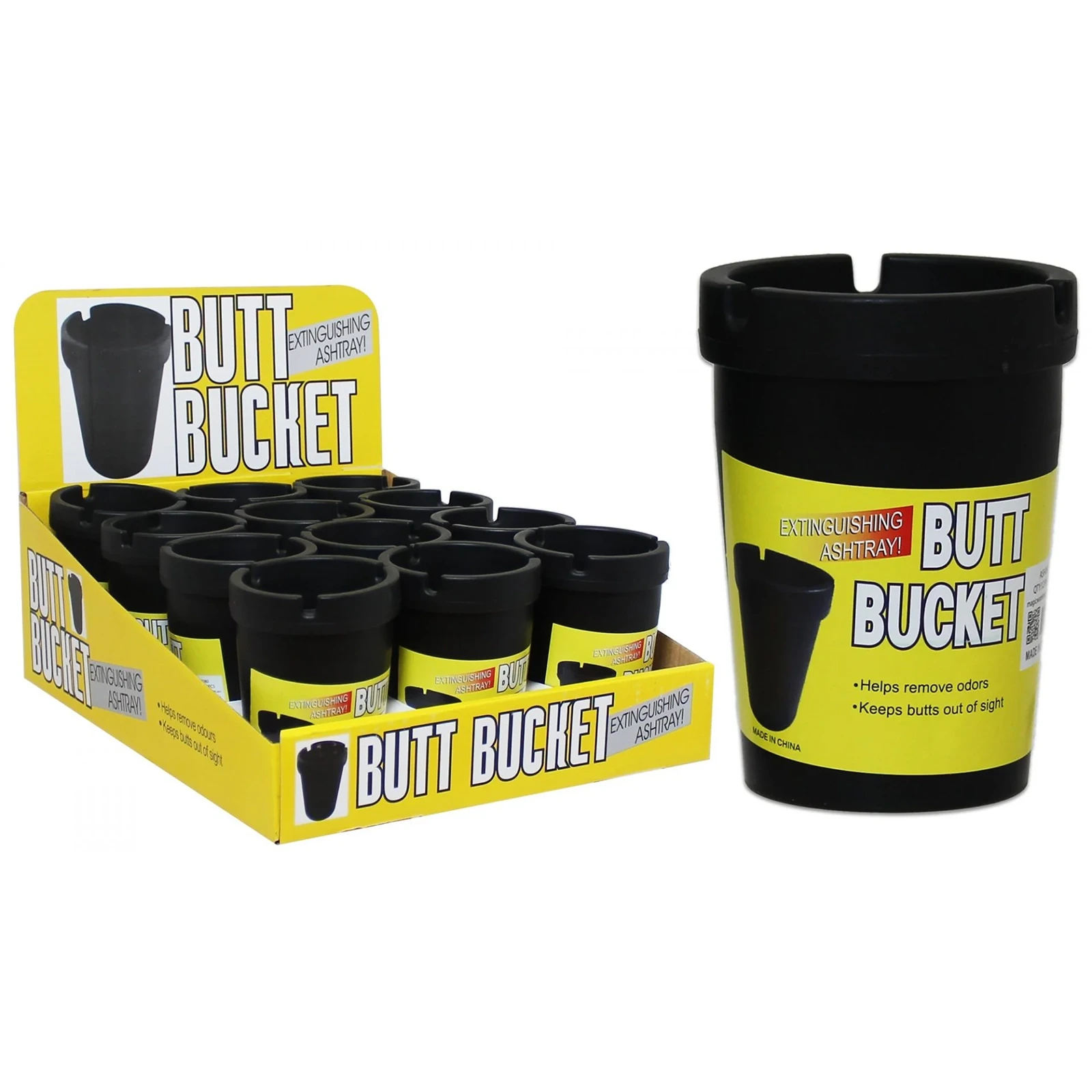7 JUMBO BUTT BUCKET ASHTRAY MIXED COLOR 12CT OVC101