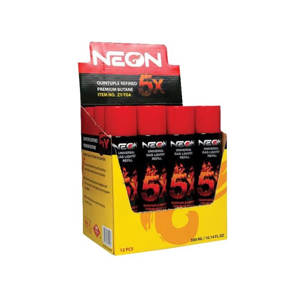 NEON 5X PREMIUM BUTANE 300ML 10.14OZ  (12PCS/PACK 96PCS/CASE)