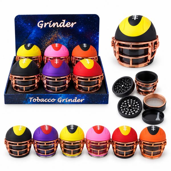 GT-9453BA FOOTBALL HELMET GRINDER 4PARTS 6PCS/DISPLAY 12DISPLAY/CASE 72PCS PER CASE