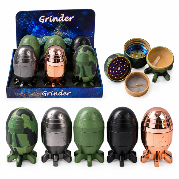 GT-9592BA NUKE BOMB GRINDER 4PARTS 6PCS/DISPLAY 12DISPLAY/CASE 72PCS PER CASE