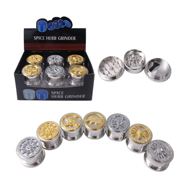 GT-9713BA 40MM METAL GRINDER 12PCS/DISPLAY 12DISPLAY/CASE 144PCS PER CASE