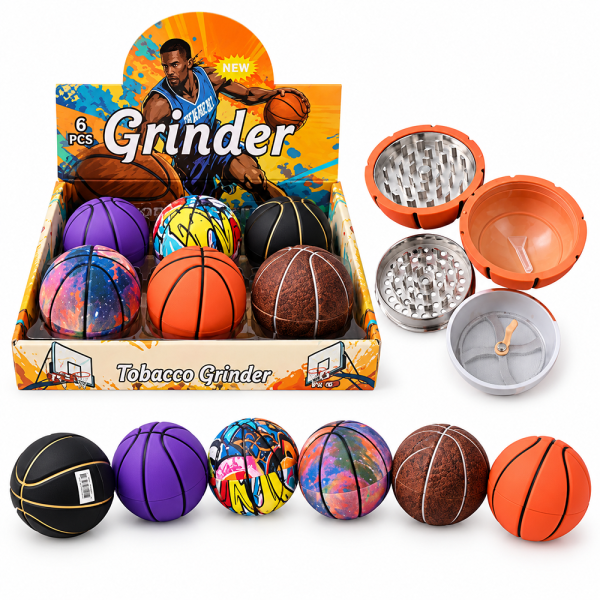 GT-9720BA BASKETBALL GRINDER 4PARTS 6PCS/DISPLAY 20DISPLAY/CASE 120PCS PER CASE