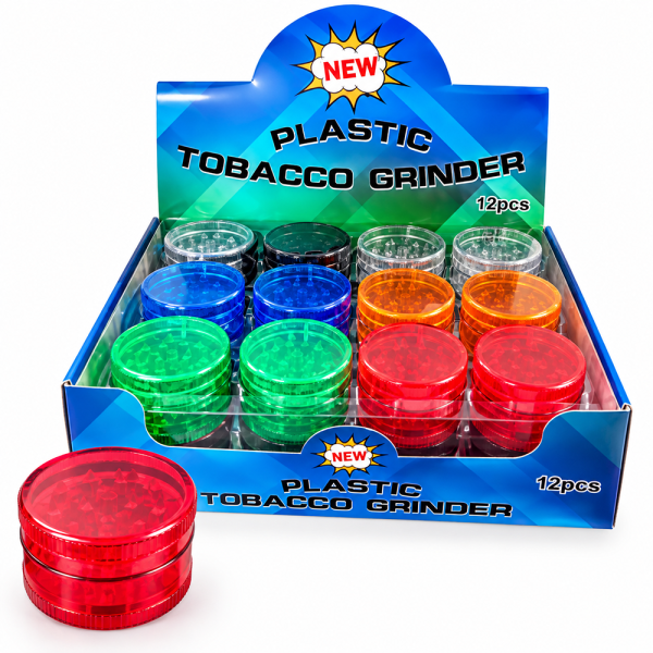 PLASTIC GRINDER 4PARTS 50MM MIX COLOR 24PCS