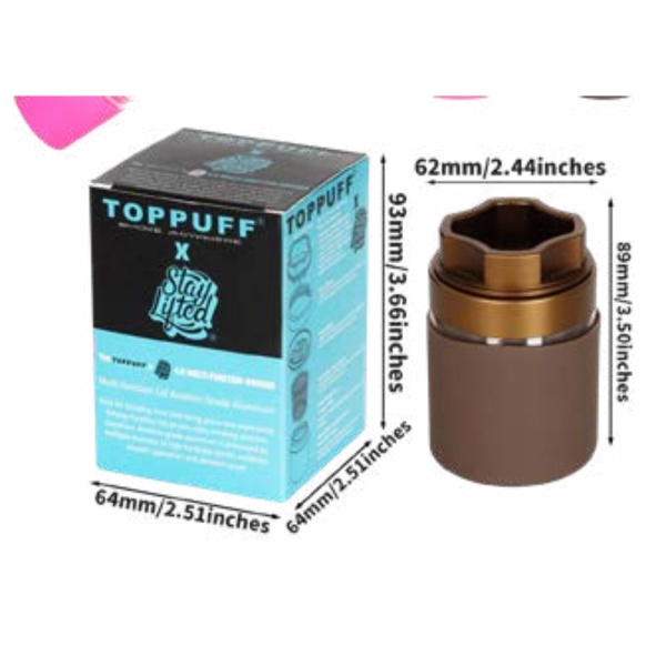 TOPPUFF GRINDER WITH GLASS JAR