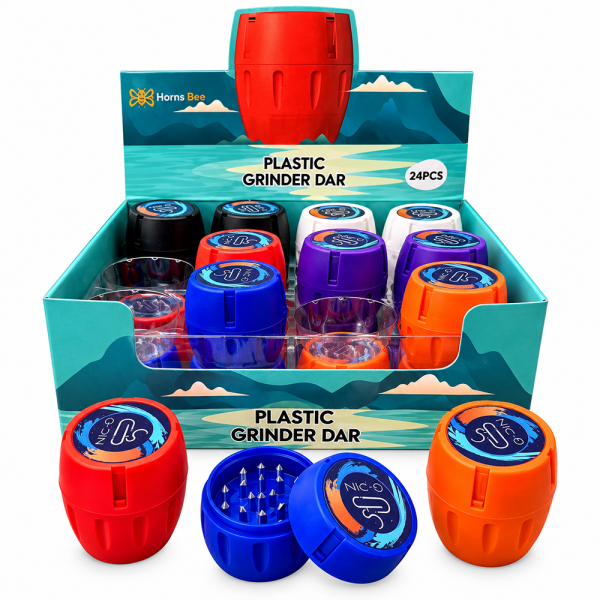 GT-251BC PLASTIC GRINDER DAR MIX COLOR 24PCS/BOX 18BOXCASE