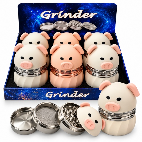 GT-9628BA PIG DESIGNED GRINDER MIX COLOR 6PCS/BOX 12BOX/CASE