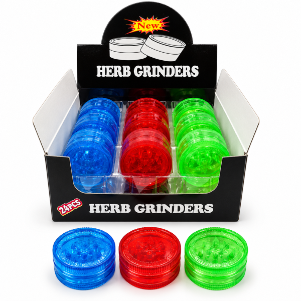 GT-133BC 40MM PLASTIC GRINDER 24PCS/DISPLAY 20DISPLAY/CASE