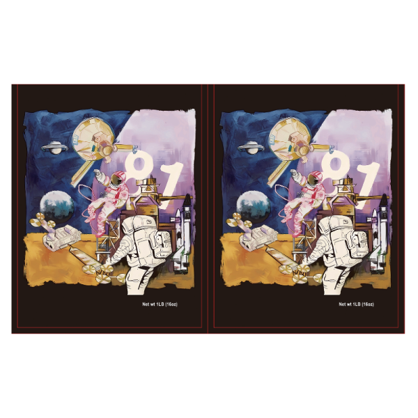 Moom ride 2 MYLAR BAG 1LB 50pcs